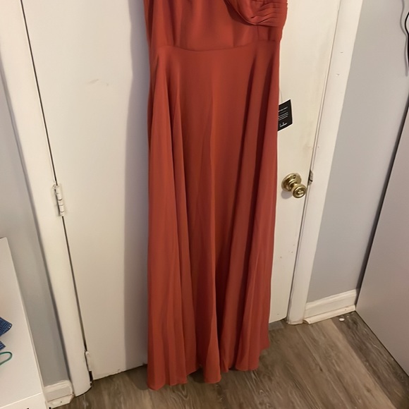 Lulu’s Romantic Elegance Terra Cotta Off-the-Shoulder Maxi Dress - Picture 5 of 7